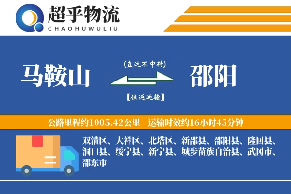 马鞍山到绥宁县物流公司