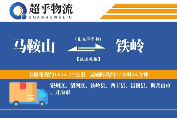 马鞍山到铁岭物流专线