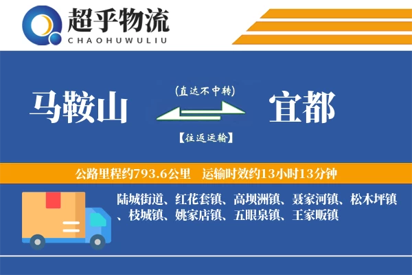 马鞍山到宜都物流专线