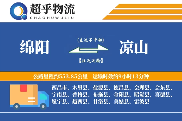 绵阳到凉山物流专线