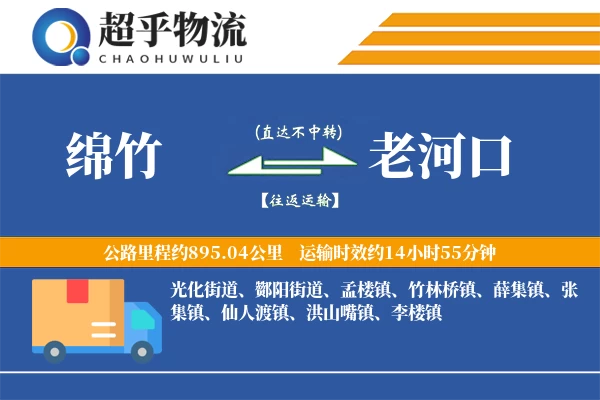 绵竹到老河口物流专线