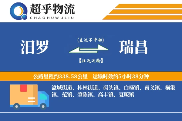 汨罗到瑞昌物流专线