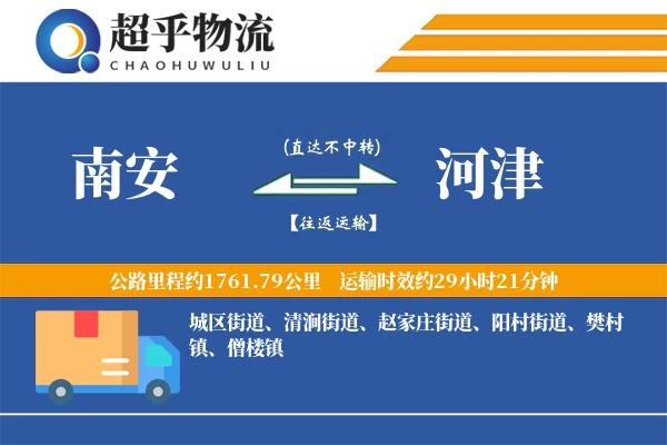 南安到河津物流专线