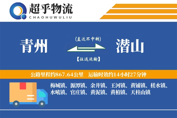 青州到潜山物流专线