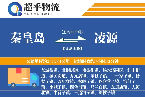 秦皇岛到凌源物流专线