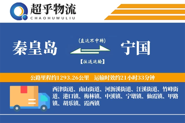 秦皇岛到宁国物流专线