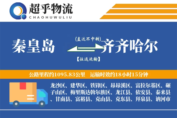 秦皇岛到龙江县物流公司