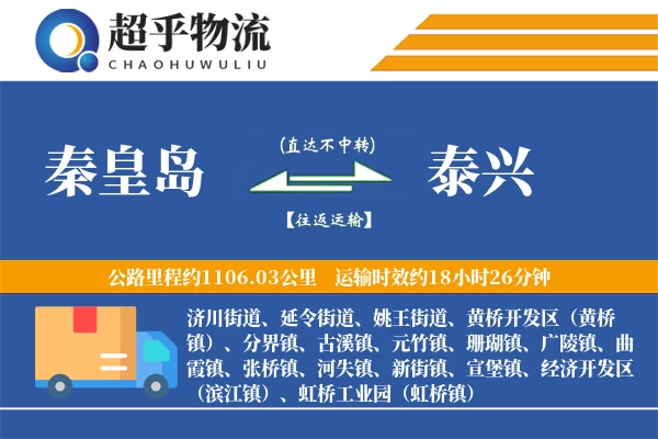 秦皇岛到泰兴物流专线