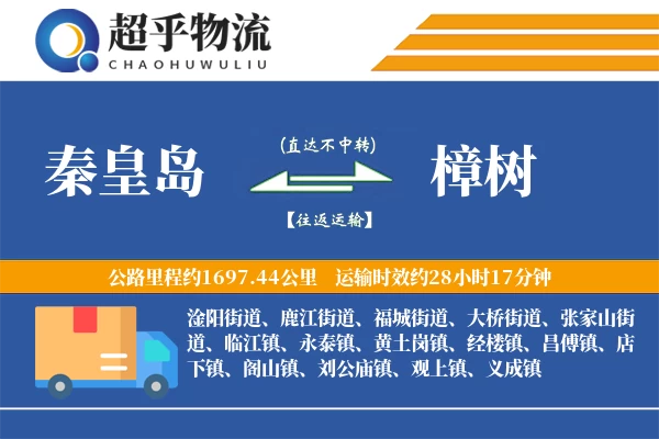 秦皇岛到樟树物流专线