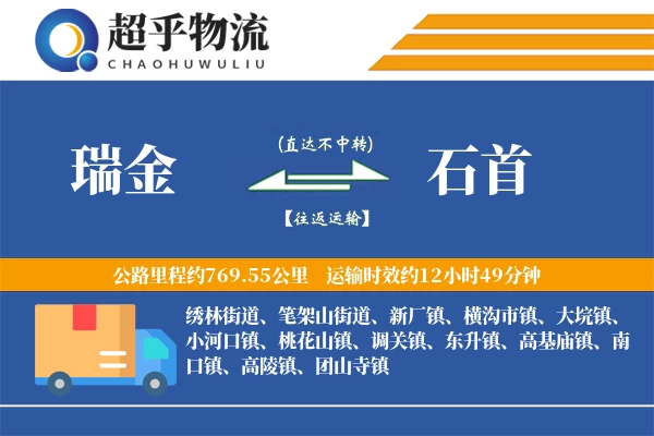 瑞金到石首物流专线