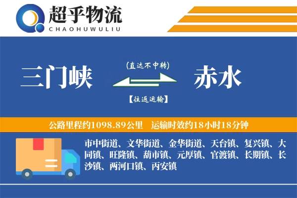 三门峡到赤水物流专线