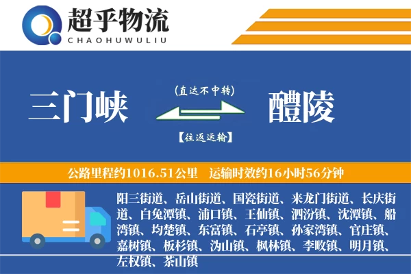 三门峡到醴陵物流专线