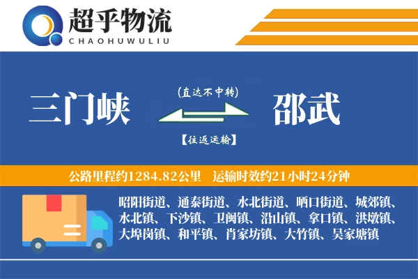 三门峡到邵武物流专线