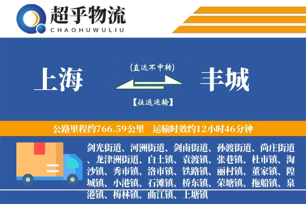 上海到丰城物流专线