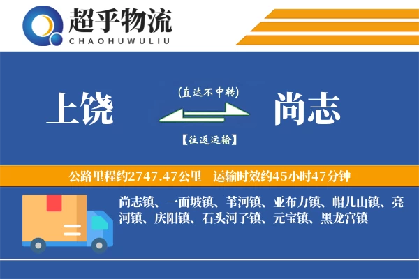 上饶到尚志物流专线