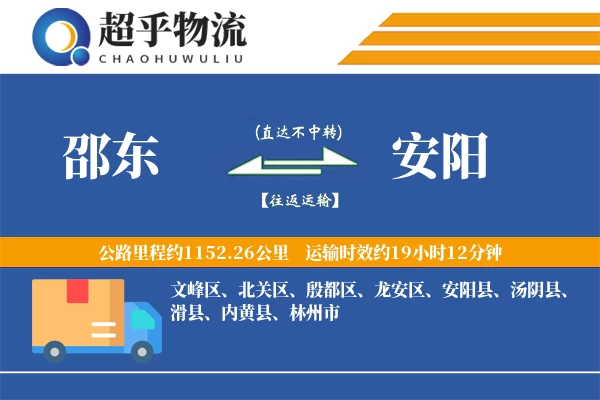 邵东到安阳物流专线