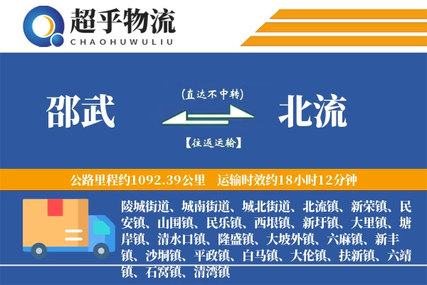 邵武到北流物流专线