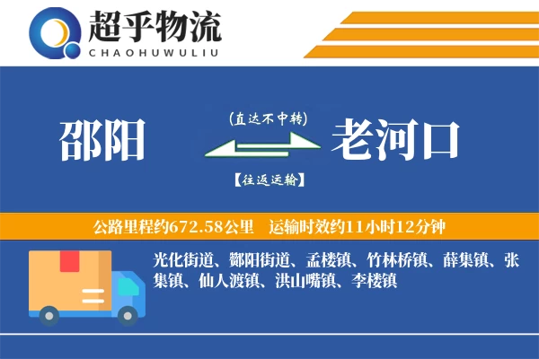 邵阳到老河口物流专线