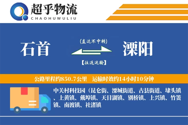 石首到溧阳物流专线