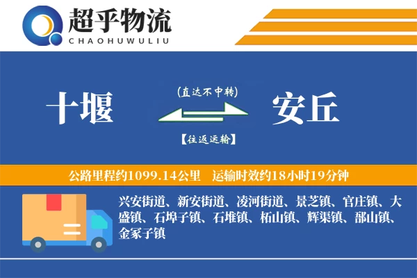 十堰到安丘物流专线