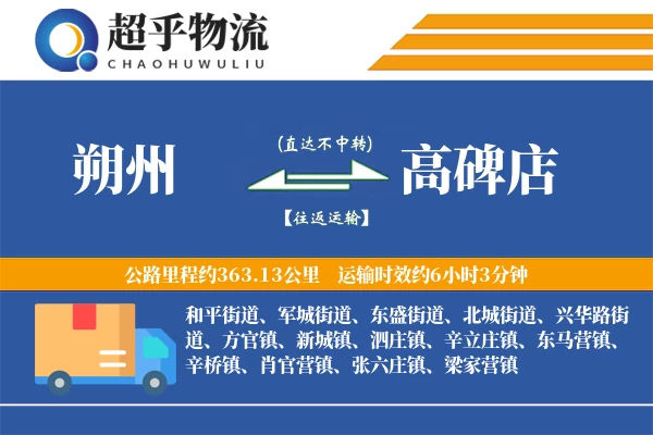 朔州到高碑店物流专线