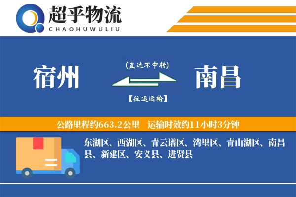 宿州到安义县物流公司