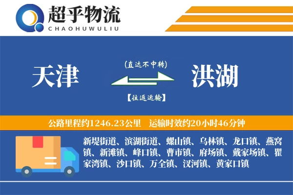 天津到洪湖物流专线