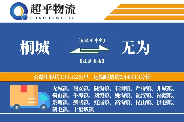 桐城到无为物流专线