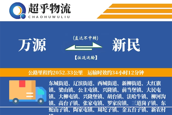 万源到新民物流专线