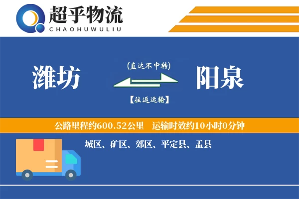 潍坊到阳泉物流专线