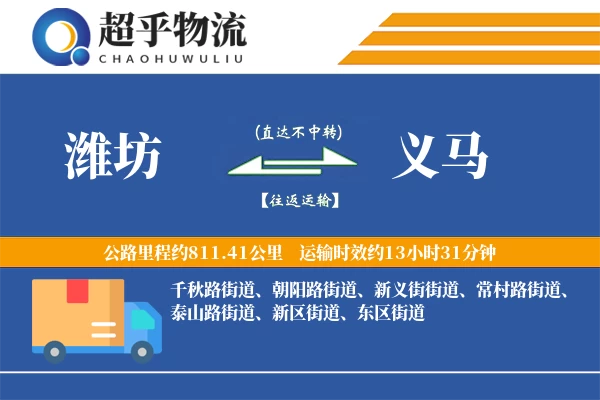 潍坊到义马物流专线