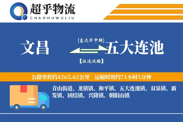 文昌到五大连池物流专线