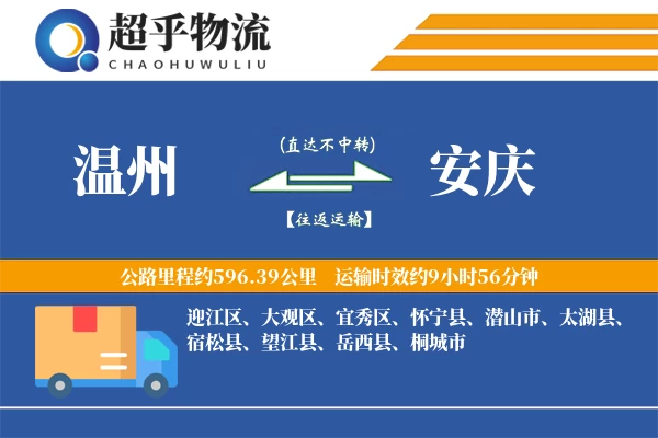 温州到望江县物流公司