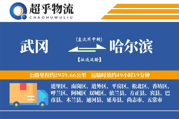 武冈到哈尔滨物流专线