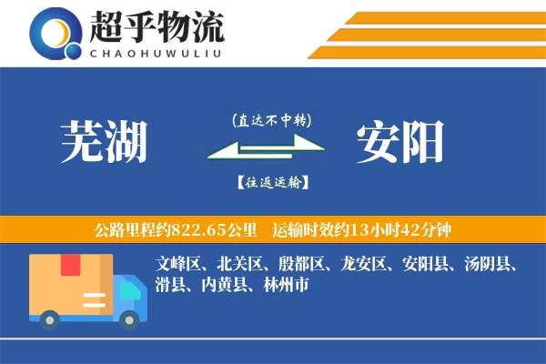 芜湖到安阳物流专线