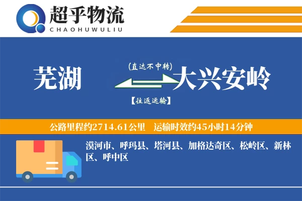 芜湖到呼玛县物流公司