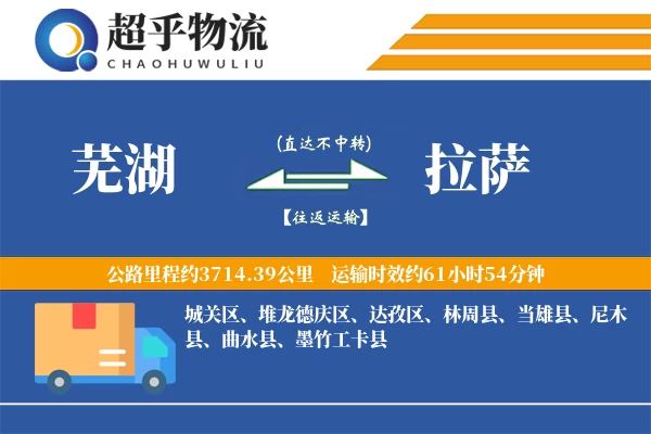 芜湖到拉萨物流专线