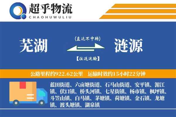 芜湖到涟源物流专线