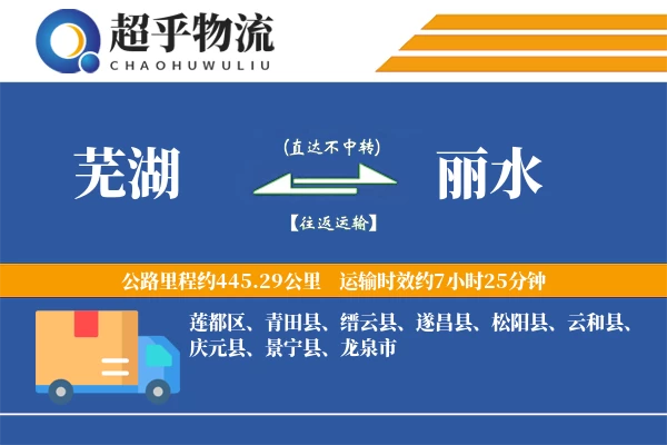 芜湖到丽水物流专线