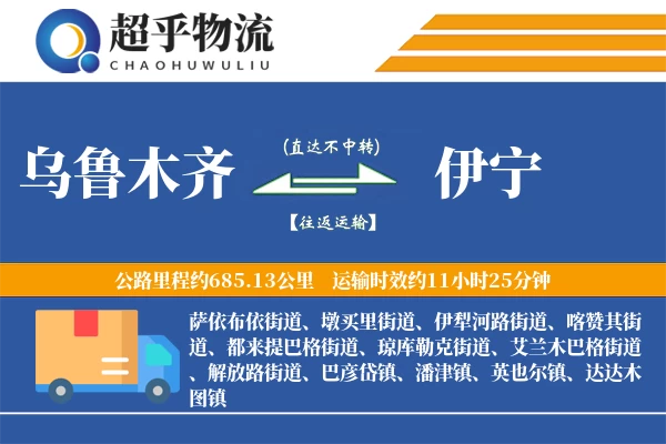 乌鲁木齐到伊宁物流专线