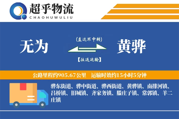 无为到黄骅物流专线