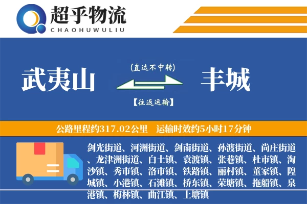 武夷山到丰城物流专线