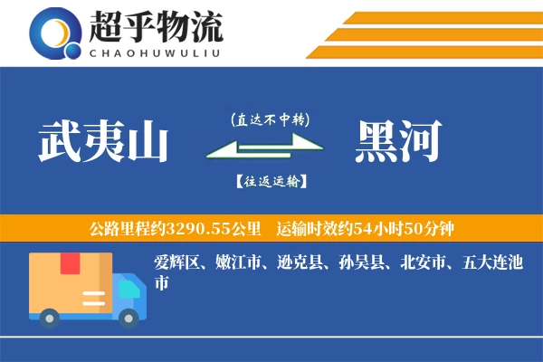 武夷山到黑河物流专线