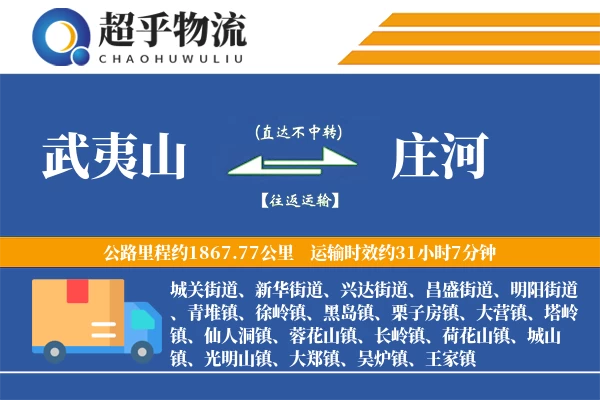 武夷山到庄河物流专线