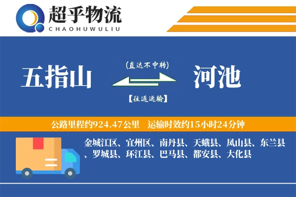 五指山到东兰县物流公司