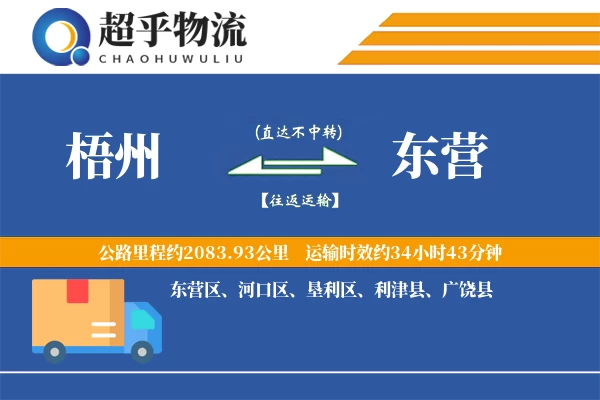 梧州到东营物流专线