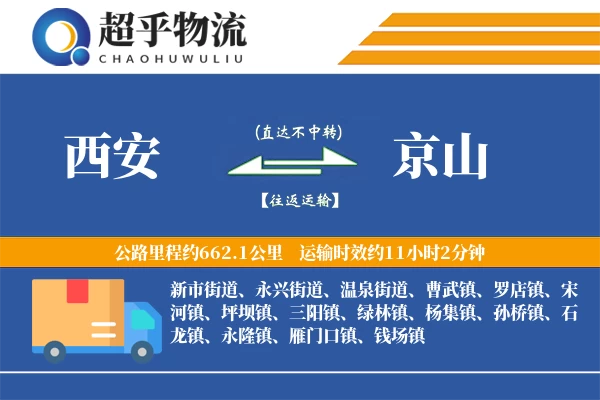 西安到京山物流专线