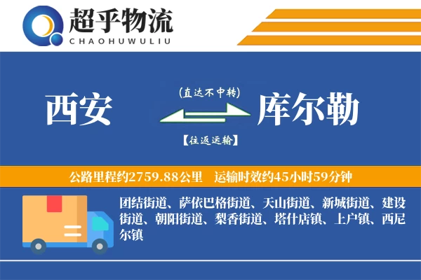 西安到库尔勒物流专线