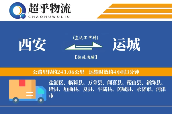 西安到运城物流专线