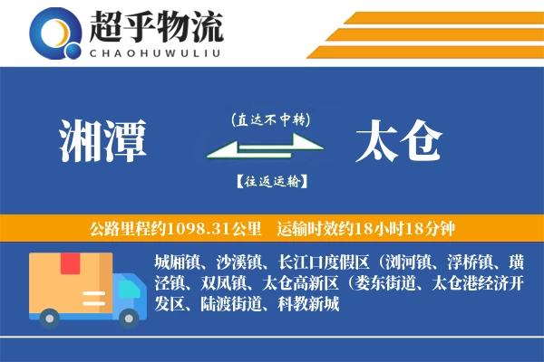 湘潭到太仓物流专线